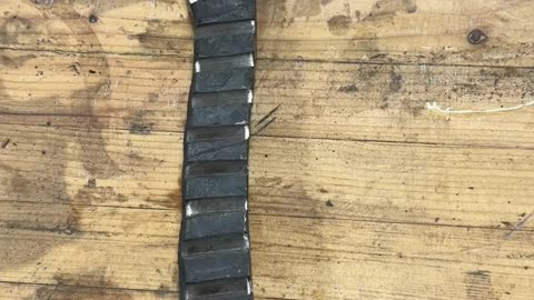 Ladder pattern damascus dagger