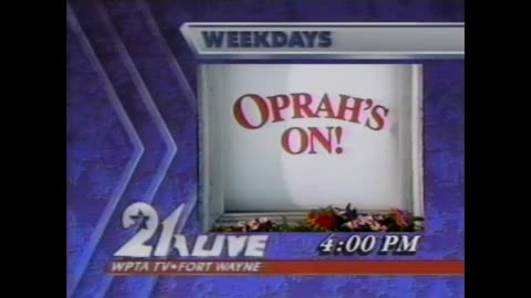 July 4, 1992 - WPTA Promo 'Oprah's On'