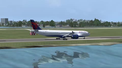 FSX - A330-900Neo landing at Boston Logan Intl. [EHAM - KBOS] - The Delta Virtual