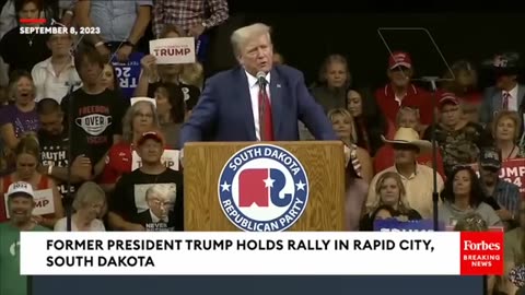 Trump Goes On Off-Script Rant About Indictments, Biden's Mental Capacity At South Dakota Rally