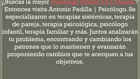 Consigue el mejor Psicólogo infantil en Granada