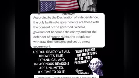 According to the Declaration of Independence