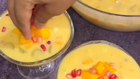 Mango Fruit Custard Recipe