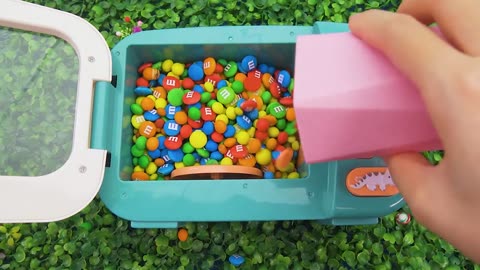 Satisfying Video ASMR ☆Mixing Candy Magic Microwave Making Stress Ball with M&Ms asmr #24