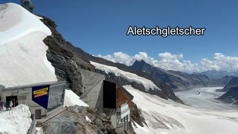 Jungfraujoch, Switzerland - Fantastic panoramic view of the glacier