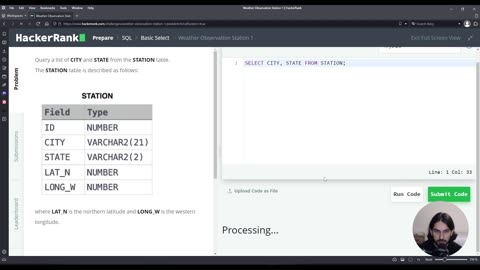 Weather Observation Station 1 | SQL Basic Select | HackerRank Solution