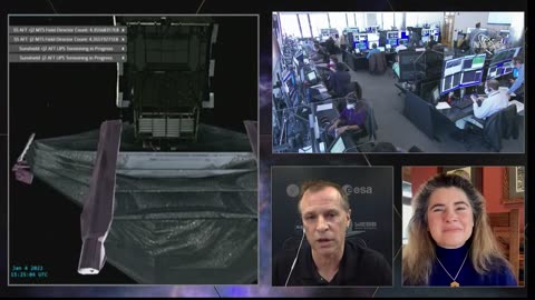 Live Mission Control - James Webb Space Telescope: Sunshield Deployment -