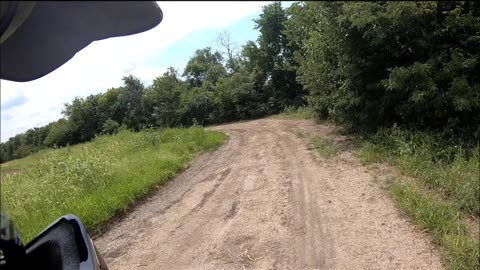 Roaming around on a 1976 Kawasaki KT250 Trials bike