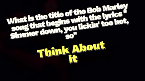 Bob Marley Q And A #38