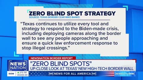 A new border wall in Texas features cameras to see anyone who attempts to get across the border.