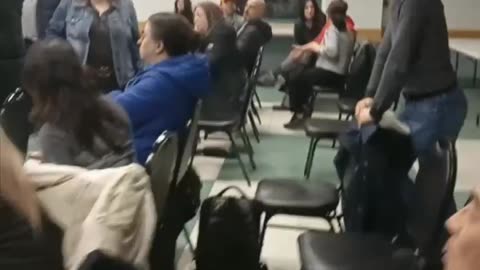 York community meeting SHUTS DOWN as soon as parents question SOGI being brought to Ontario. Cops literally cut the mic.