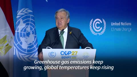 COP27: "We are on a highway to climate hell" says UN Secretary-General | AFP