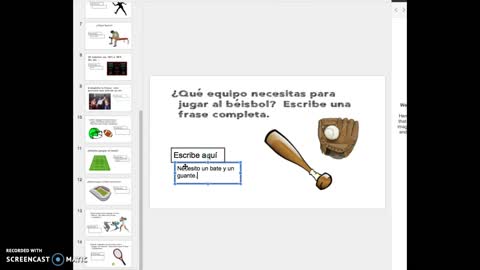 Spanish Sports Vocabulary Google Drive Activity