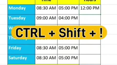 Excel tips