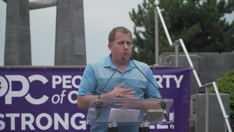 Kyle Delfing, PPC North Okanagan Shuswap, Sept. 1, '21 Kelowna Rally