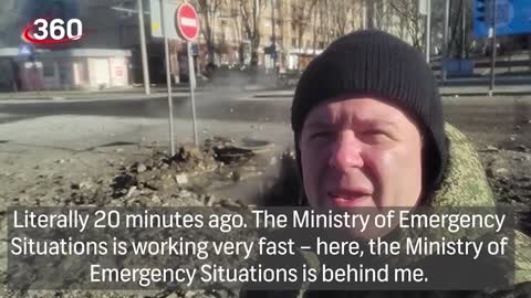 Right now in Donetsk - there is a hit by Ukrainian multiple rocket launchers