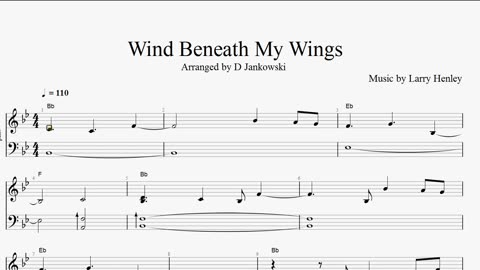 How to play Wind Beneath My Wings on piano