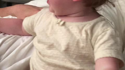 Baby Reacting to Dad Being Home After Traveling for Work