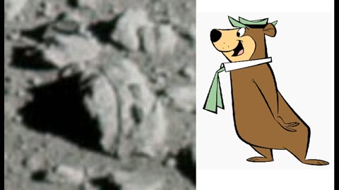 Moon Hoax -Yogi Bear Rock Seen in Nevada Fake Moon Bay