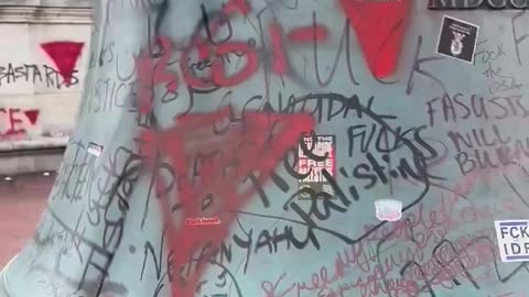 Anti Israel protestors deface monuments