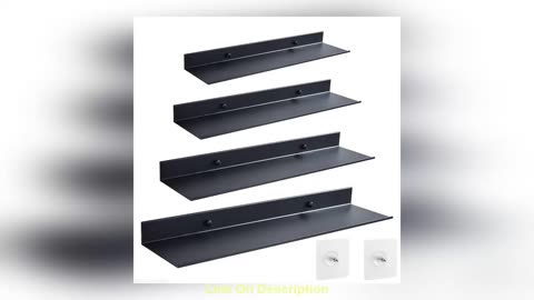 Bath Storage Rack Wall Shelves Floating Matt Black