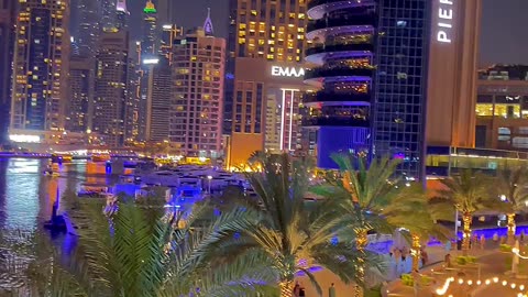 Dubai jumairah beautiful night 2023