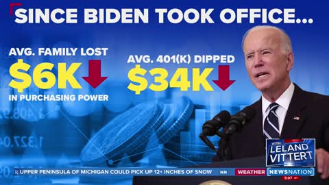 Since Biden took office the average American family has lost $6,000