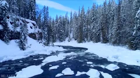 Snow Winter 4K Relaxation Film Meditation Relaxing Music