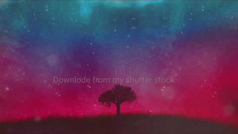 Motion Graphics Background Video Loop - Single Tree Animation