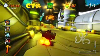 Oxide Station CTR Challenge Gameplay - Crash Team Racing Nitro-Fueled