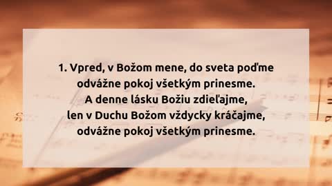 Vpred, v Božom mene