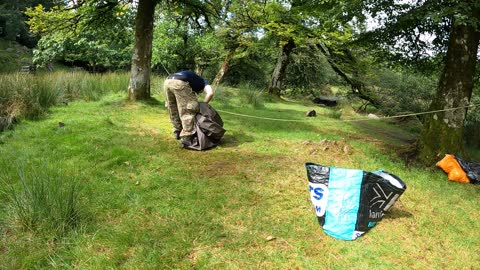 Go pro speed lapse of breaking down the 4x4 DD Hammocks tarp