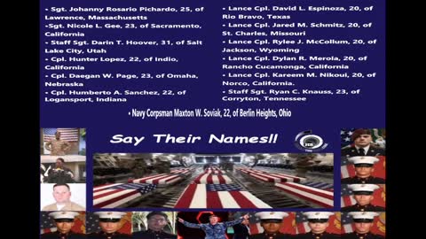 Say Their Names Joe Biden - We Will Never Forget Aug. 26, 2021