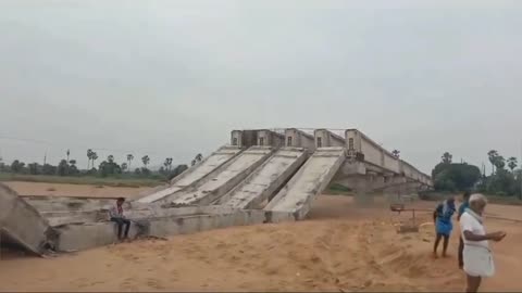 Bridge under construction over river collapses in India