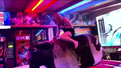 GIRLS TAKE ON THE BULL! 😮Benidorm Bull Riding Challenge 2024