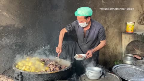 Lalchapur Rosh Recipe - Street Food Peshawari Dum Pukht Making - Giant Size Beef Rosh Prepared