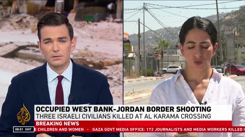 Israeli medics say three people shot and killed in attack at the West Bank-Jordan border crossing