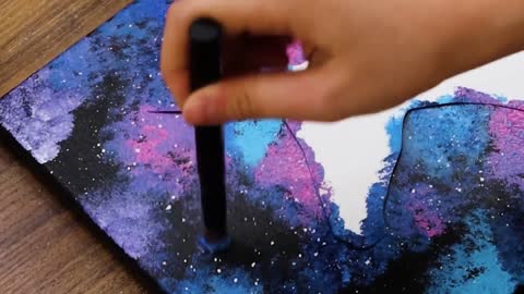 Painting acrylic landscape