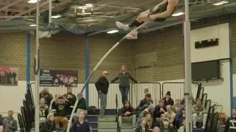 Unexpected Twist in Pole Vault!