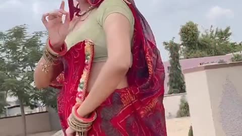 Beautiful Indian wife dance on Bollywood song