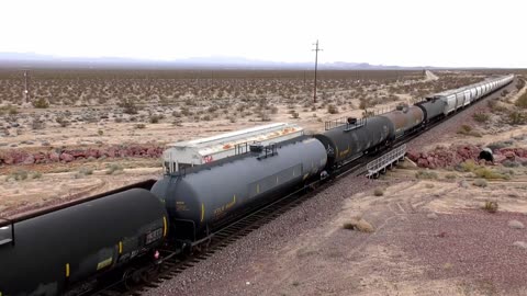 Tehachapi Trains Between Tunnels 3 and 5