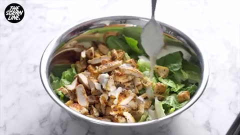 Healthy Chicken Caesar Salad Recipe - MY FAVORITE!