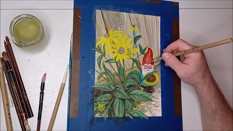 Painting Timelapse: "The Gardener" by Mark Allen - Marjasall Productions