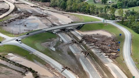 📍Erwin, Tn Massive mega flood and dam breach aerial from Erwin, TN taken by