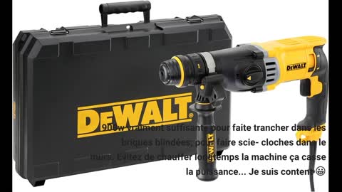 DeWalt SDS-plus Kombibohrhammer/ Schlagbohrmaschine (900 Watt, max. Bohrleistung (Beton) 26 mm