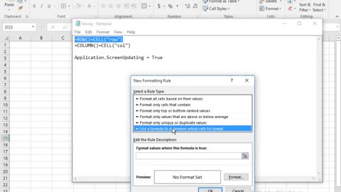 Highlight selected row or column in Excel VBA