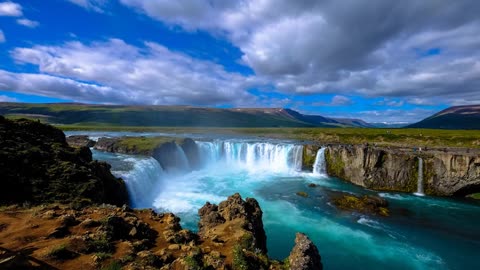 Relax Library Video 77. Watching The Big Waterfalls.