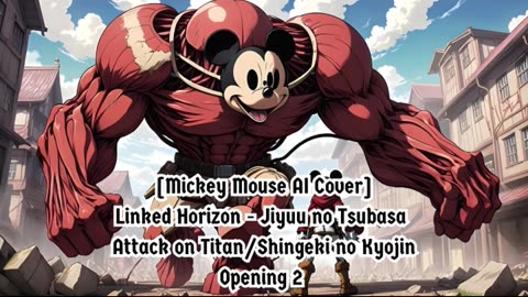 [MickeyMouse sings/AICover] AttackonTitan/ShingekinoKyojin S1 OP 2 Linked Horizon - Jiyuu no Tsubasa