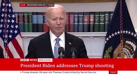 US President Biden addresses nation after Trump rally shooting | BBC News