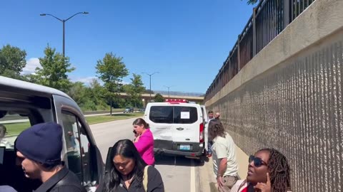 Press vans following Tim Walz's motorcade crash on Milwaukee interstate; injuries reported